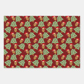 クリスマスサッカーラッピング紙シート ラッピングペーパーシート (正面3)