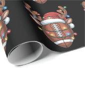 クリスマスサッカーラバーサンタハットスポーツクリスマス ラッピングペーパー (ロールコーナー)