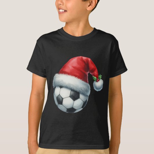 クリスマスサッカーラバーズティーシャルト Tシャツ (正面)