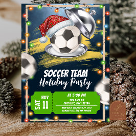 クリスマスサッカー祝日パーティー 招待状
