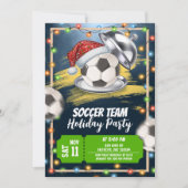クリスマスサッカー祝日パーティー 招待状 (正面)