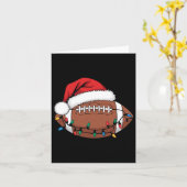 クリスマスサッカー選手のクリスマスライトサンタスポーツ カード (黄色い花)