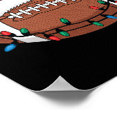 クリスマスサッカー選手のクリスマスライトサンタスポーツ ポスター (角)