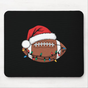 クリスマスサッカー選手のクリスマスライトサンタスポーツ マウスパッド