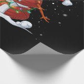 クリスマスサッカー雪だるまキッズサッカークリスマス ラッピングペーパー (角)