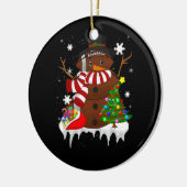 クリスマスサッカー雪だるまサッカーラバーメリーXm セラミックオーナメント (左)