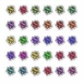 クリスマスサテン弓30の多くのかわいい シール (正面)