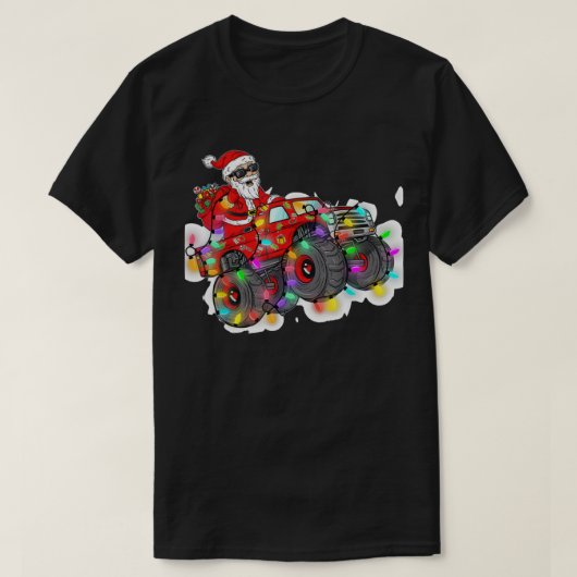 クリスマスサナクロースライディングモンサーラック少年たちX Tシャツ (デザイン正面)