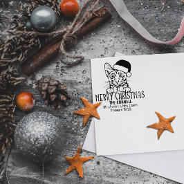 クリスマスサバンナキャット差出人住所 ラバースタンプ