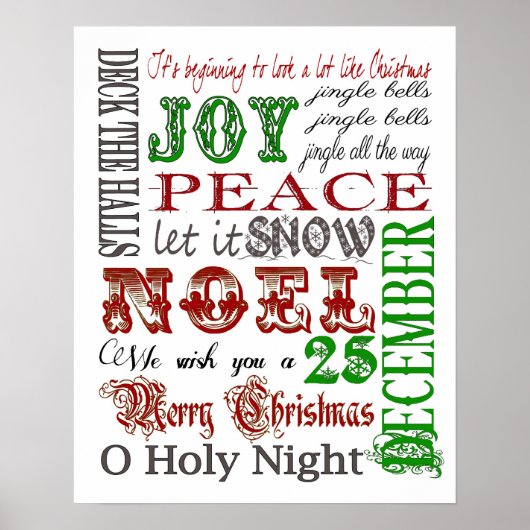 クリスマスサブウェイアートポスター ポスター (正面)