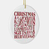 クリスマスサブウェイアート |おもしろいシンプルミニマル セラミックオーナメント (右)