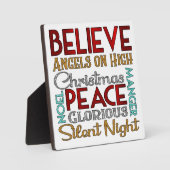 クリスマスサブウェイ文字 フォトプラーク (正面)