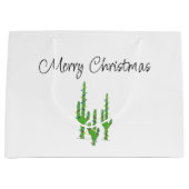 クリスマスサボスデザートサウスウエストホリデー ラージペーパーバッグ (正面)