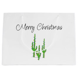 クリスマスサボスデザートサウスウエストホリデー ラージペーパーバッグ