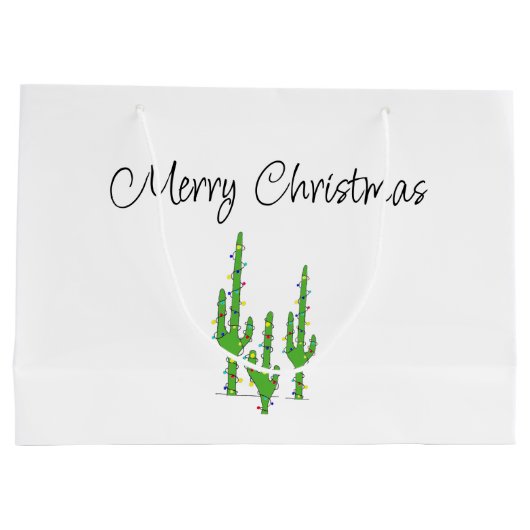 クリスマスサボスデザートサウスウエストホリデー ラージペーパーバッグ (裏面)