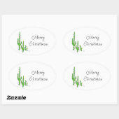 クリスマスサボスデザートサウスウエストホリデー 楕円形シール (シート)