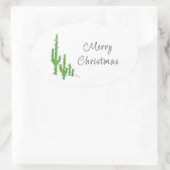 クリスマスサボスデザートサウスウエストホリデー 楕円形シール (バッグ)