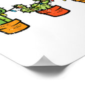 クリスマスサボテンかわいい多肉植物クリスマスメンズウォム ポスター (角)