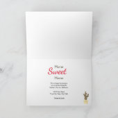 クリスマスサボテンかわいい赤く動く新しい住所 案内状 (内部)