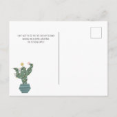 クリスマスサボテンのガーランズおもしろいの星のための新しい家 案内ポストカード (裏面)