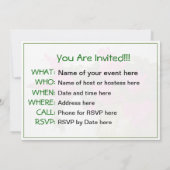 クリスマスサボテンのクローズアップの写真の招待状 招待状 (裏面)