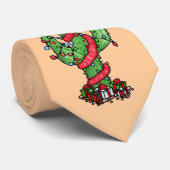 クリスマスサボテンのタイ ネクタイ (ロール)