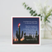 クリスマスサボテンのパーティの招待状 招待状 (スタンド正面)