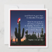 クリスマスサボテンのパーティの招待状 招待状 (正面)