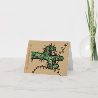 クリスマスサボテンのホリデーカード シーズンカード