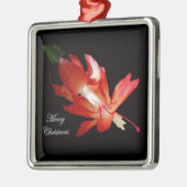 クリスマスサボテンのメリークリスマスのオーナメント メタルオーナメント (左)