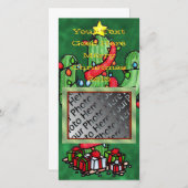 クリスマスサボテンの写真カード シーズンカード (正面/裏面)