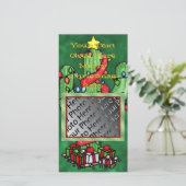 クリスマスサボテンの写真カード シーズンカード (スタンド正面)