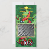 クリスマスサボテンの写真カード シーズンカード (正面)