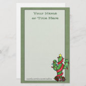 クリスマスサボテンの文房具 便箋 (正面/裏面)