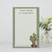 クリスマスサボテンの文房具 便箋 (スタンド正面)