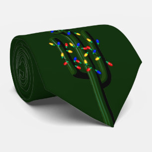 クリスマスサボテンの木の明るいライトネックタイ ネクタイ