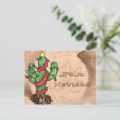 クリスマスサボテンの郵便はがき シーズンポストカード (スタンド正面)