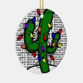 クリスマスサボテンオーナメント セラミックオーナメント (右)