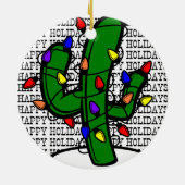 クリスマスサボテンオーナメント セラミックオーナメント (裏面)