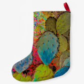 クリスマスサボテンカラフル砂漠の南西 スモールクリスマスストッキング (裏面)