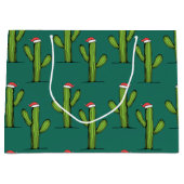クリスマスサボテンラッピング紙ラージ  ラージペーパーバッグ (正面)