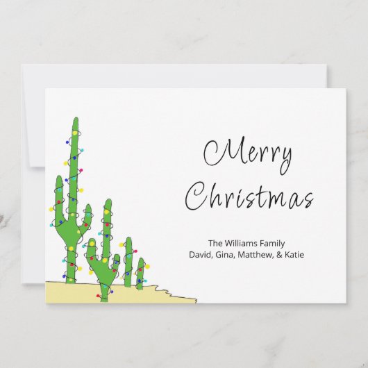 クリスマスサボテン南西砂漠 シーズンカード (正面)