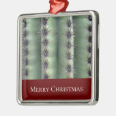 クリスマスサボテン砂漠サウスウエストレッドグリーン メタルオーナメント (左)