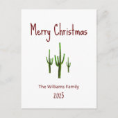 クリスマスサボテン砂漠南西 シーズンポストカード (正面)