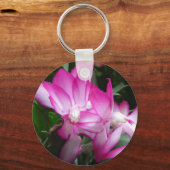 クリスマスサボテン花キーチェーン キーホルダー (正面)