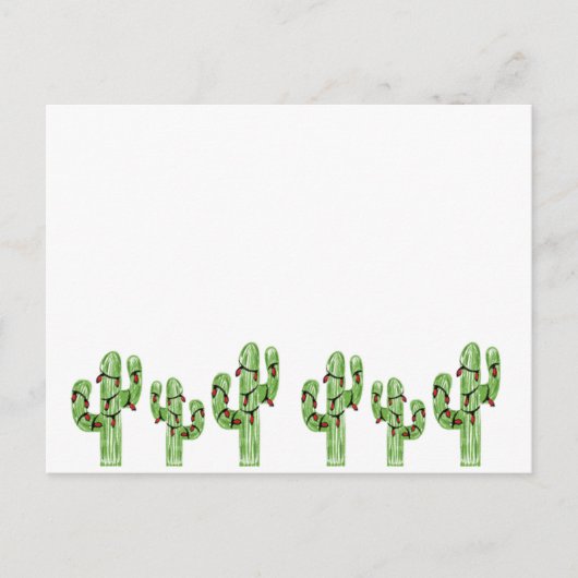 クリスマスサボテン葉書 シーズンポストカード (正面)