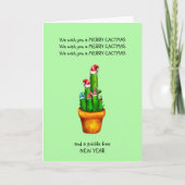 クリスマスサボテン カード (正面)