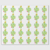 クリスマスサボテン ラッピングペーパー (フラット)