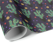 クリスマスサボテン ラッピングペーパー (ロールコーナー)