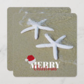 クリスマスサマースターフィッシュビーチクリスマスカード (正面/裏面)